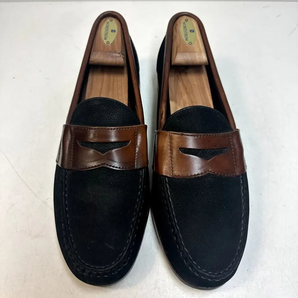VGUC Rancourt & Co. x Allen Edmonds Townsend Nubuck Strap Penny Loafers USA 11 D